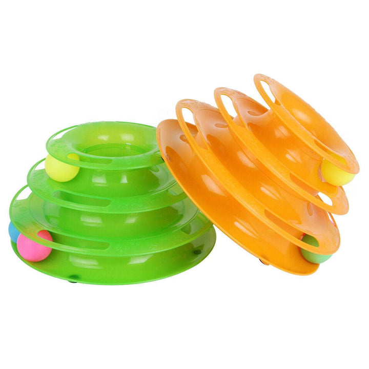 Interactive Cat Ball Tower Toy – Trilaminar Track for Fun & Exercise