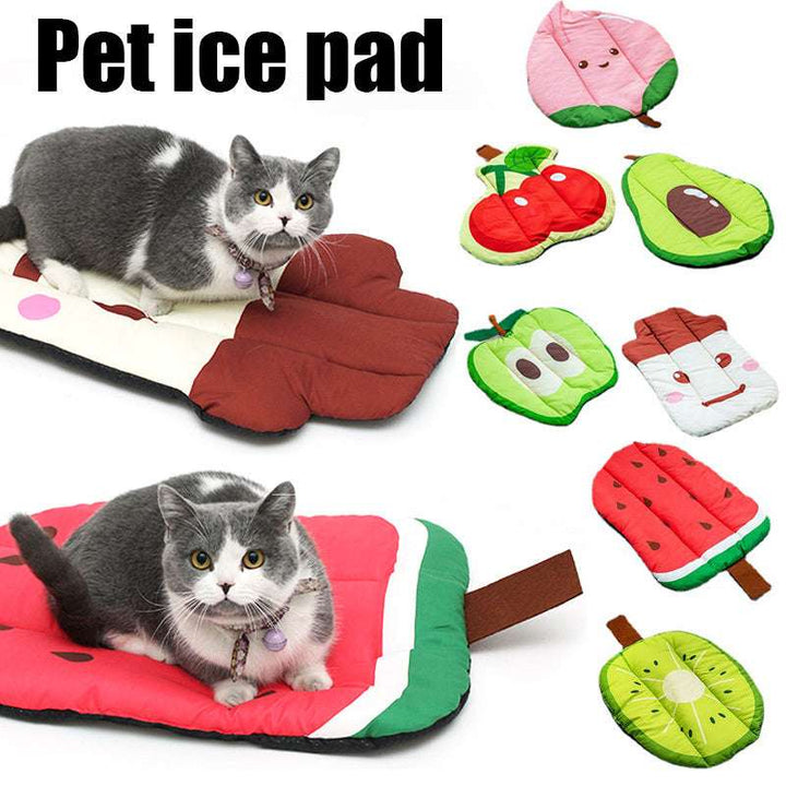 Cooling Dog & Cat Mat – Ice Silk Summer Bed for Pets, Washable Oxford Fabric