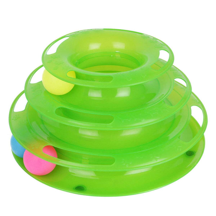 Interactive Cat Ball Tower Toy – Trilaminar Track for Fun & Exercise