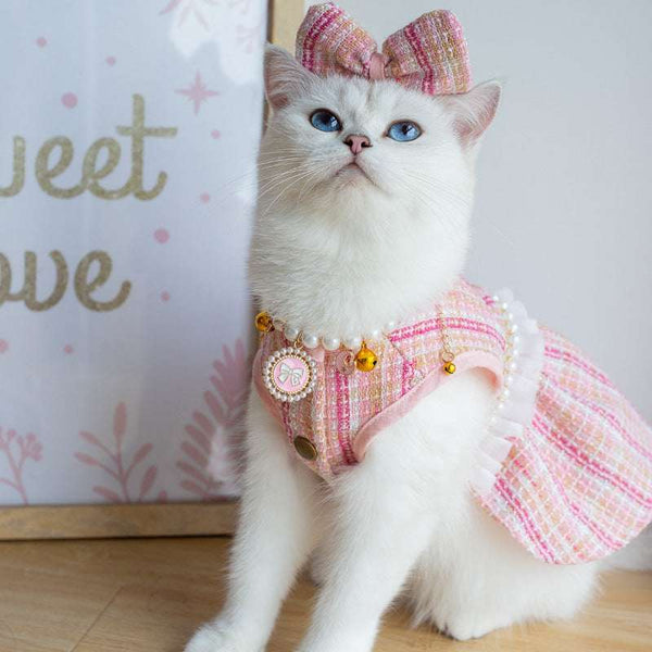 Cute Cat Dress – Fashionable Pet Skirt for Cats and Small Dogs